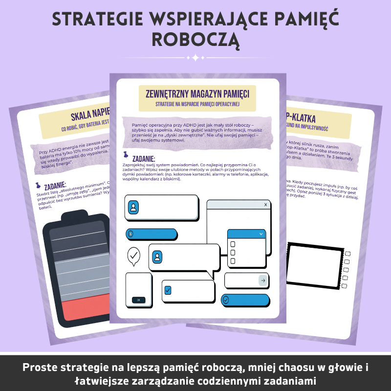ADHD Zestaw Narzędzi Wspierających Funkcje Wykonawcze – Narzędzia Do Codziennej Koncentracji
