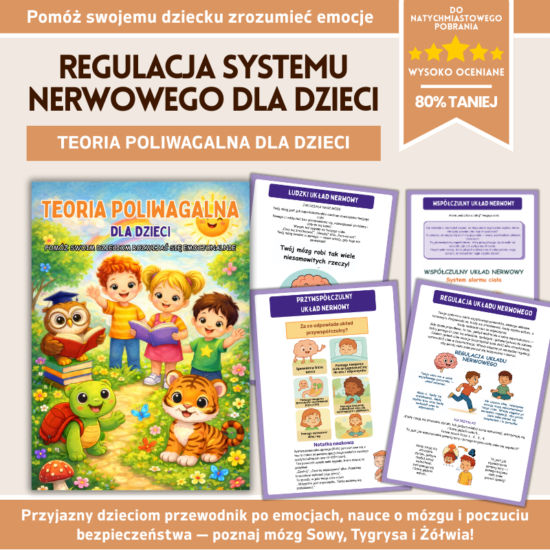 Teoria Poliwagalna dla Dzieci – Ćwiczeniownik Regulacji Układu Nerwowego | Narzędzie do Regulacji Emocji