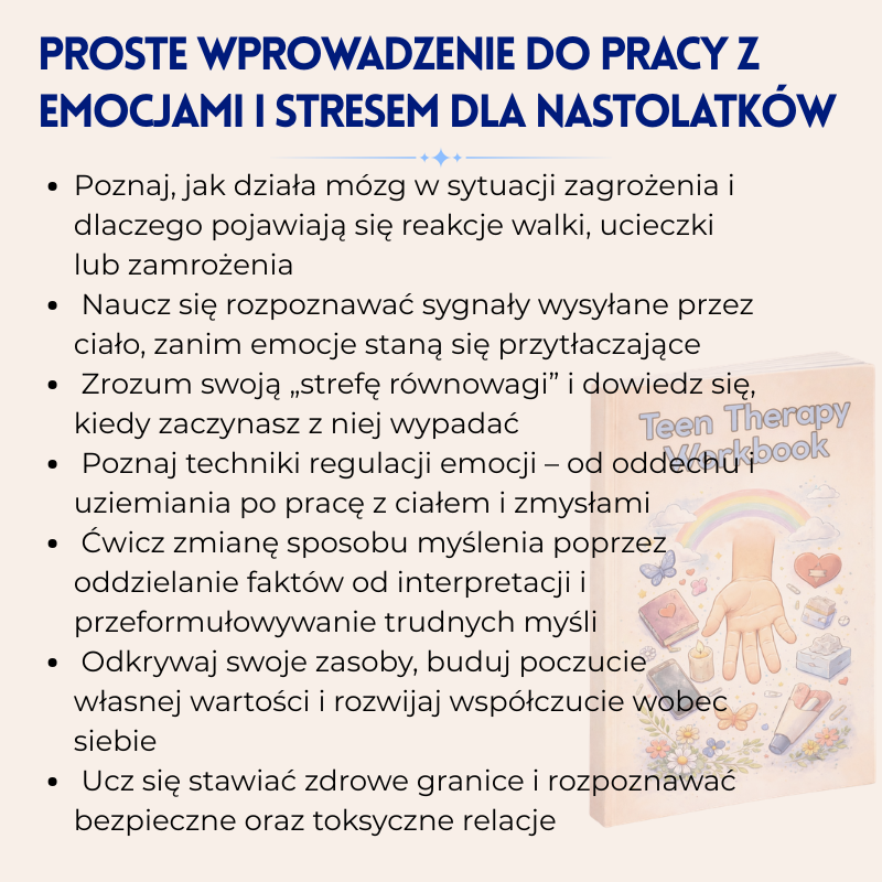 Zeszyt Terapeutyczny Dla Nastolatków - Ponad 9+ narzędzi zatwierdzonych przez terapeutów, które pomagają budować pewność siebie, jasność myślenia i siłę emocjonalną, wspierając rozwój nastolatka