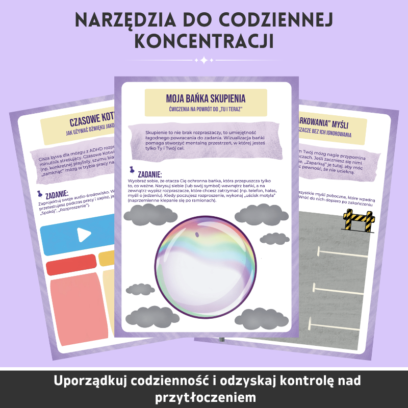 ADHD Zestaw Narzędzi Wspierających Funkcje Wykonawcze – Narzędzia Do Codziennej Koncentracji