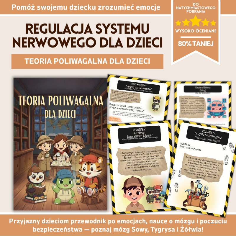 Teoria Poliwagalna dla Dzieci – Ćwiczeniownik Regulacji Układu Nerwowego | Narzędzie do Regulacji Emocji